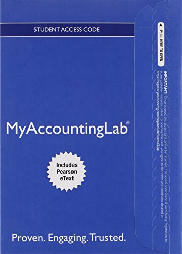 Book cover for Mylab Accounting with Pearson Etext -- Access Card -- For Horngren's Accounting