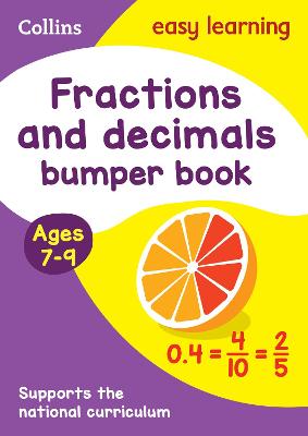 Book cover for Fractions & Decimals Bumper Book Ages 7-9