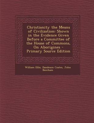 Book cover for Christianity the Means of Civilization