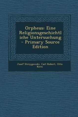 Cover of Orpheus