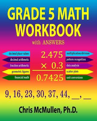 Book cover for Grade 5 Math Workbook with Answers