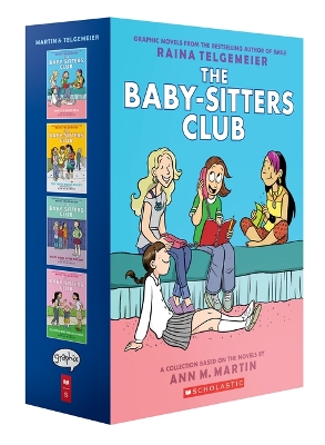 Book cover for The Baby-Sitters Club #1-4 Graphic Novel Box Set