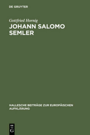 Cover of Johann Salomo Semler