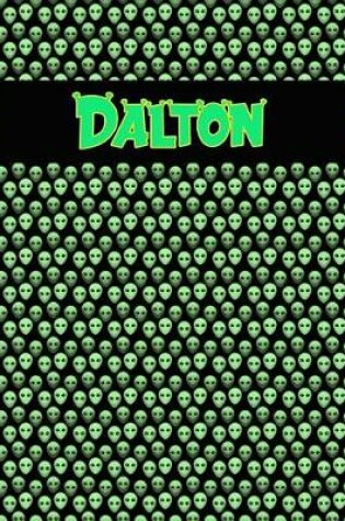 Cover of 120 Page Handwriting Practice Book with Green Alien Cover Dalton