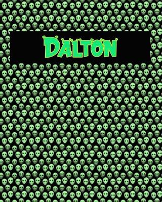 Book cover for 120 Page Handwriting Practice Book with Green Alien Cover Dalton