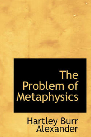 Cover of The Problem of Metaphysics