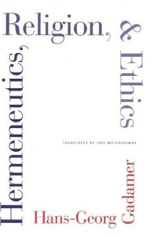 Cover of Hermeneutics, Religion, and Ethics