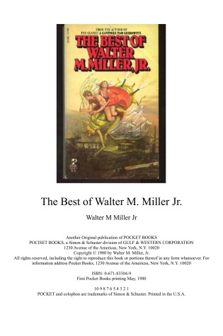Cover of The Best of Walter M. Miller. Jr.