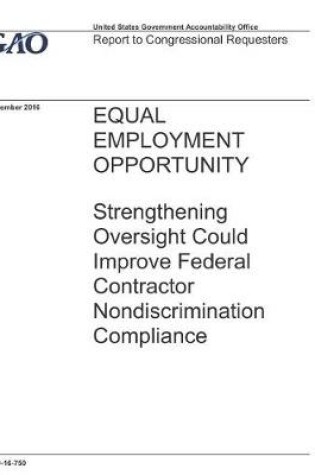 Cover of GAO-16-750. Equal Employment Opportunity