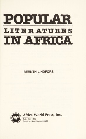 Book cover for Popular Literatures In Africa