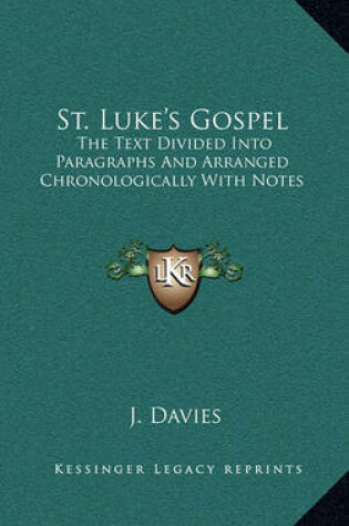 Cover of St. Luke's Gospel