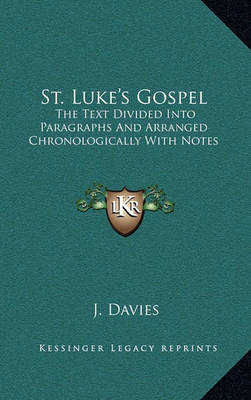 Book cover for St. Luke's Gospel