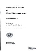 Cover of Repertory of Practice of United Nations Organs