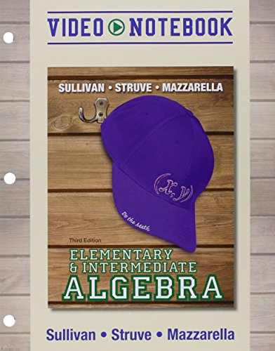 Book cover for Video Notebook for Elementary & Intermediate Algebra