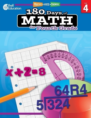 Book cover for 180 Days of Math for Fourth Grade