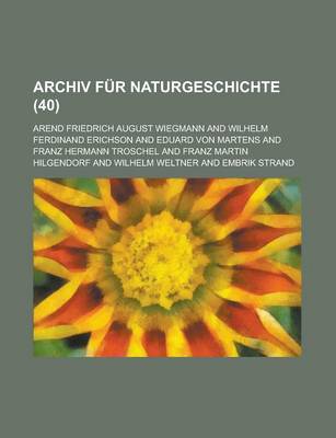 Book cover for Archiv Fur Naturgeschichte (40)