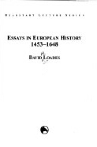 Cover of Essays in European History, 1453-1648