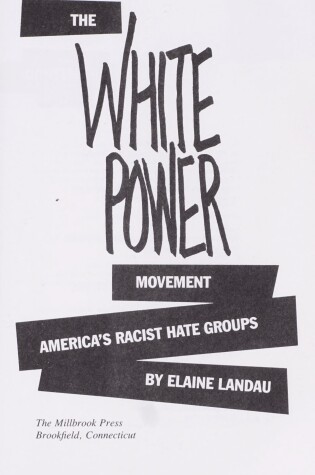 Cover of The White Power Movement