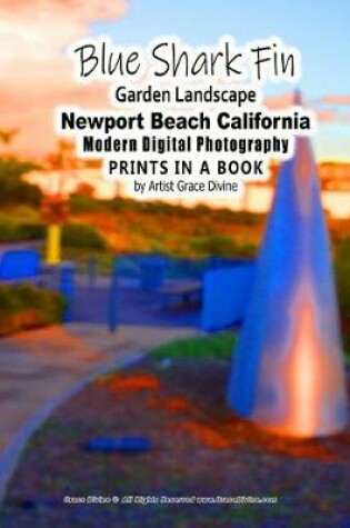 Cover of Blue Shark Fin Garden Landscape Newport Beach California Modern Digital Photography Prints in a Book by Artist Grace Divine