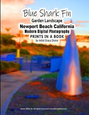 Book cover for Blue Shark Fin Garden Landscape Newport Beach California Modern Digital Photography Prints in a Book by Artist Grace Divine