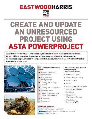 Book cover for Create and Update an Unresourced Project Using Asta Powerproject