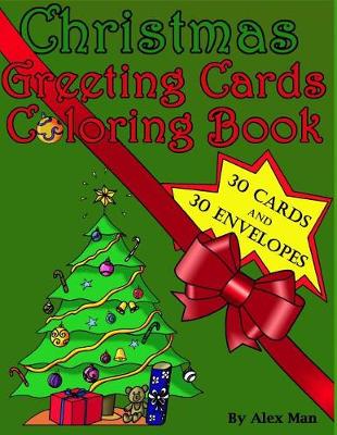 Book cover for Christmas Greeting Cards Coloring Book