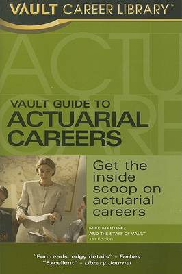 Book cover for Vault Career Guide to Actuarial Careers