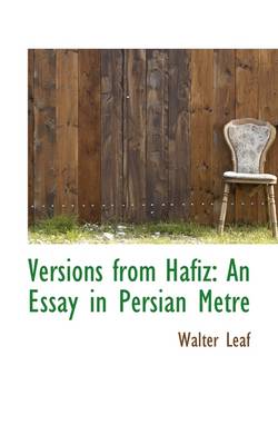 Book cover for Versions from Hafiz