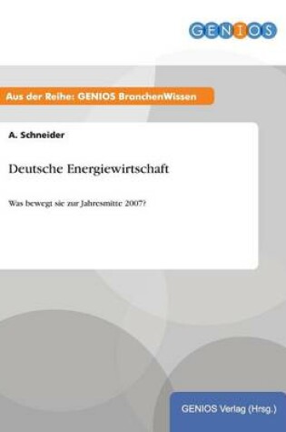 Cover of Deutsche Energiewirtschaft
