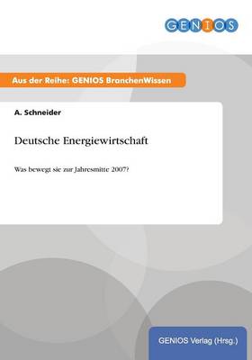 Book cover for Deutsche Energiewirtschaft