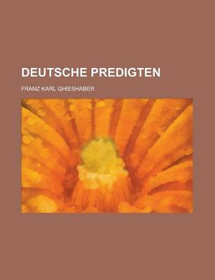 Book cover for Deutsche Predigten