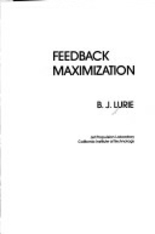 Cover of Feedback Maximisation