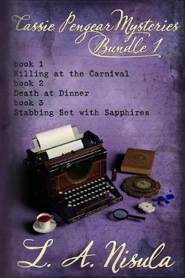 Book cover for Cassie Pengear Mysteries books 1,2,3- Killing at the Carnival, Death at Dinner,