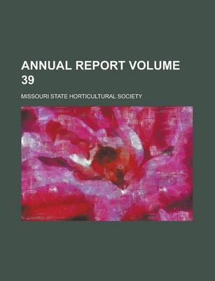 Book cover for Annual Report Volume 39