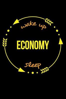 Book cover for Wake Up Economy Sleep Gift Notebook for an Economist, Medium Ruled Journal