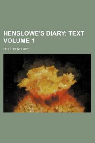 Cover of Henslowe's Diary Volume 1