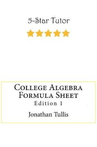 Cover of College Algebra Formula Sheet