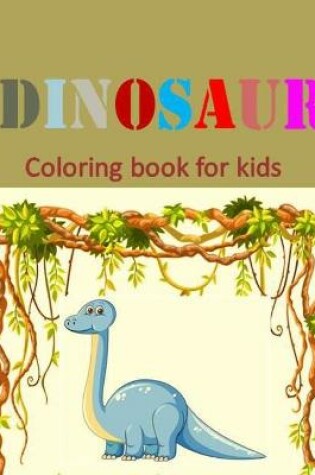 Cover of dinosaur coloring book for kids