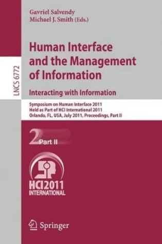 Cover of Human Interface and the Management of Information. Interacting with Information