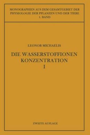 Cover of Die Wasserstoffionenkonzentration