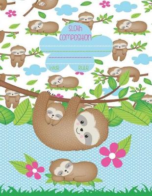 Book cover for Sloth Composition, Wide Rule