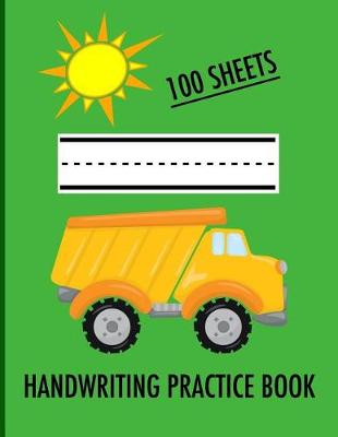 Book cover for Kids Handwriting Practice Book Construction Vehicle Style