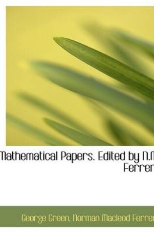 Cover of Mathematical Papers. Edited by N.M. Ferrers