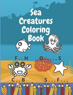 Book cover for Sea Creatures Coloring Book