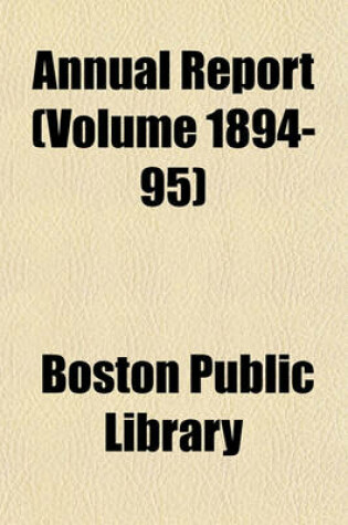 Cover of Annual Report (Volume 1894-95)