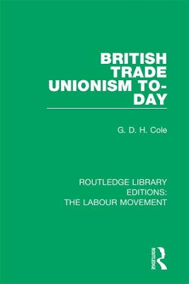 Cover of British Trade Unionism To-Day
