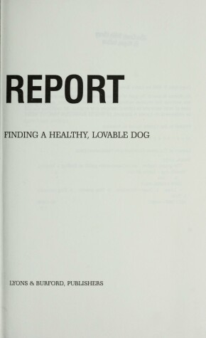 Book cover for Puppy Report