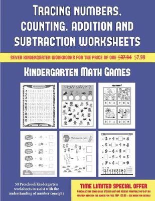 Cover of Kindergarten Math Games (Tracing numbers, counting, addition and subtraction)