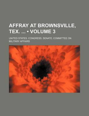Book cover for Affray at Brownsville, Tex. (Volume 3)