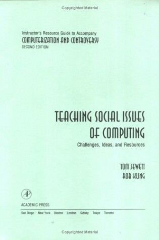 Cover of Instructor's Resource Guide to accompany Computerization and Controversy